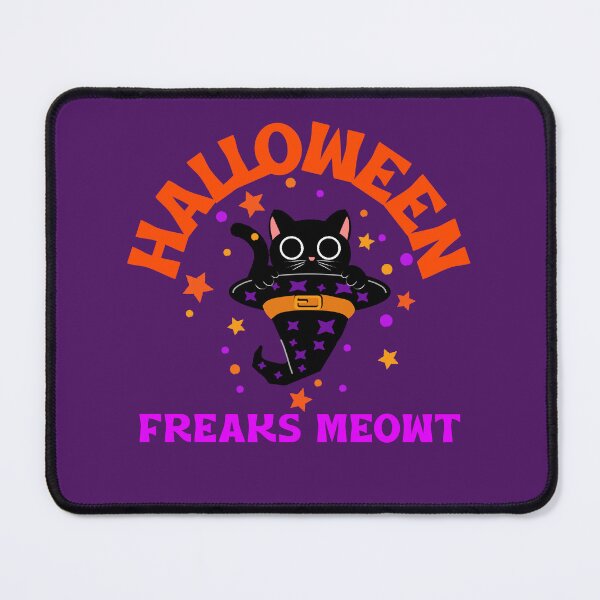 Item preview, Halloween freaks meowt, scared black cat, funny halloween pun designed and sold by allycat57.