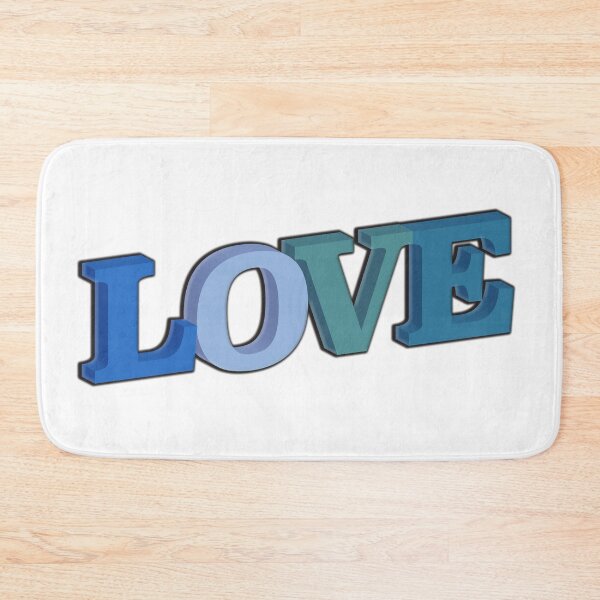 Item preview, Love Typography, 3D Blue Aesthetic designed and sold by Lindsay Marie Patterns.
