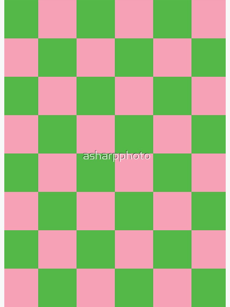 Pink and Green aka 2 tone color block Sticker for Sale by asharpphoto