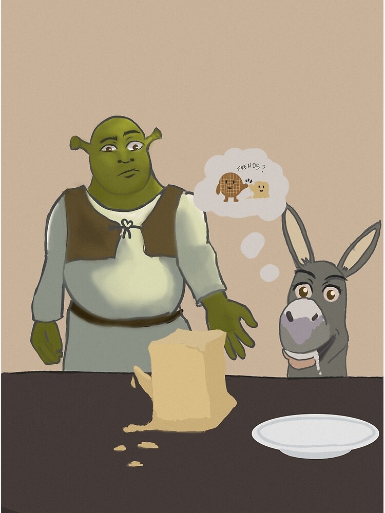 "shrek donkey butter" Poster for Sale by Limboart Redbubble