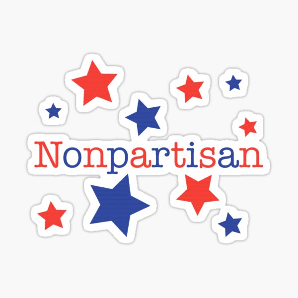 "NonPartisan Red White Blue Stars" Sticker for Sale by NightBloom