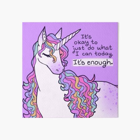Item preview, "Está bien hacer lo que pueda hoy" Rainbow Unicorn designed and sold by thelatestkate.