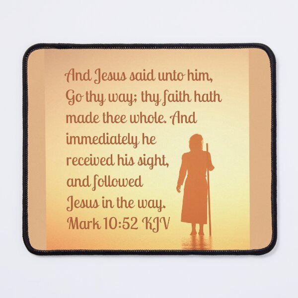 Item preview, Mark 10:52 King James Version Bible Verse designed and sold by Caregiverology.
