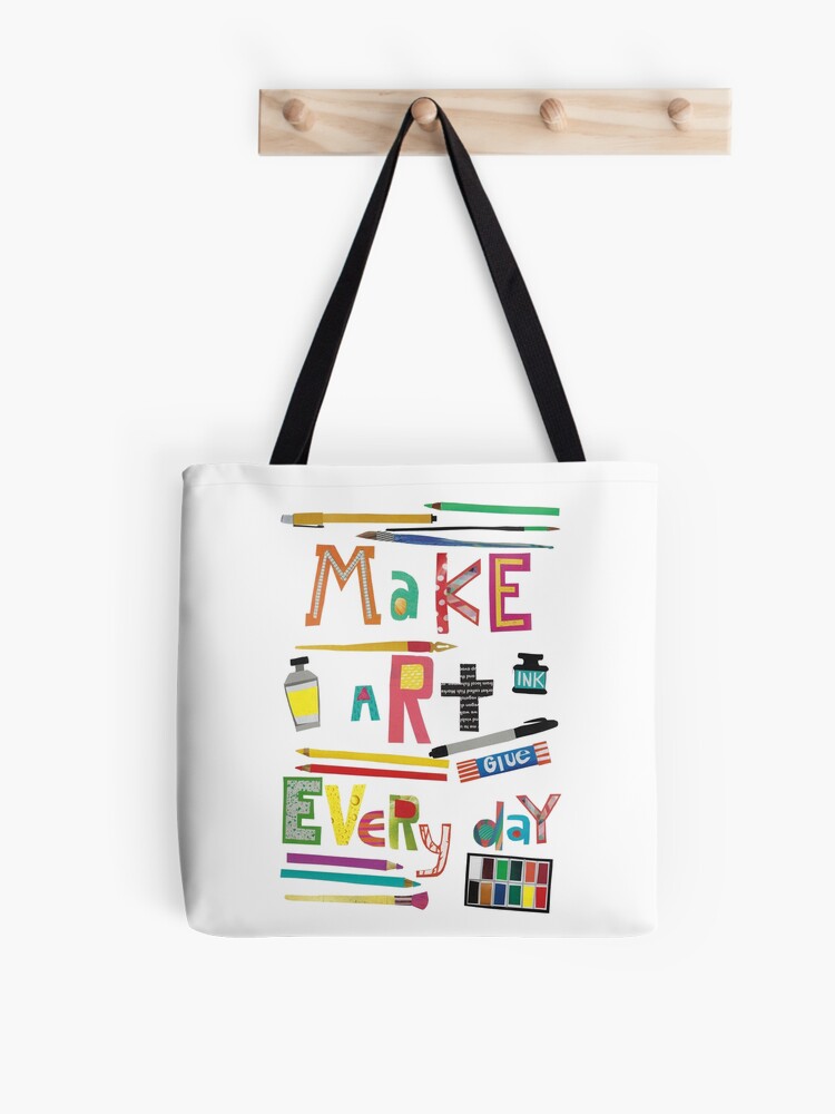 Art Supplies Collage Tote Bag for Sale by jenbucheli