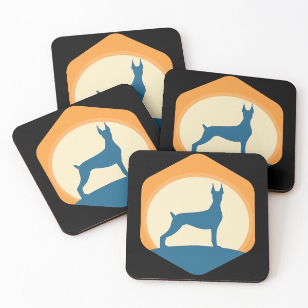 Item preview, doberman sun sunset design for doberman lovers silhouette designed and sold by alaechamlal.