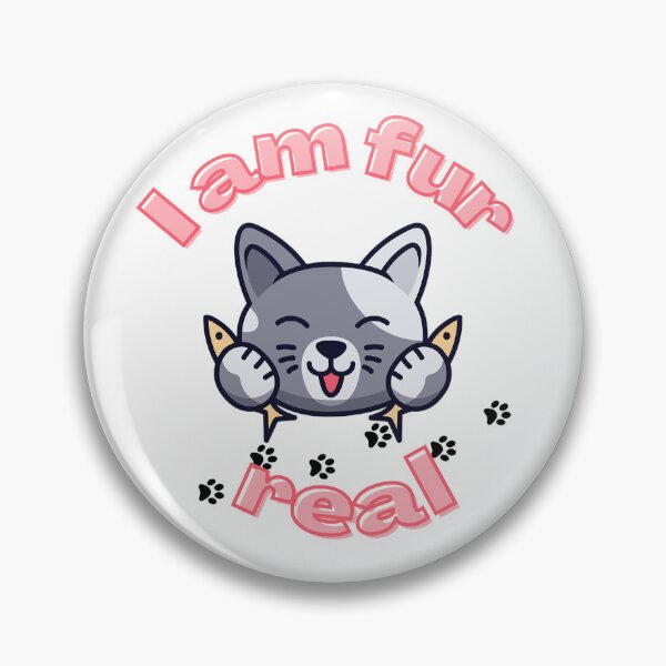 Artikelvorschau, Ich bin Fur Real Cat Pun entworfen und verkauft von KGoPrintables.