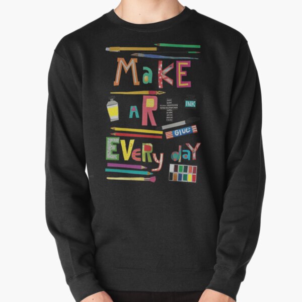 Make Art Everyday Collage Pullover Sweatshirt