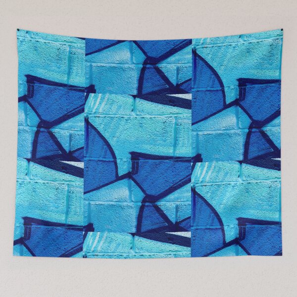 Item preview, Blues graffiti urban street art colorful  designed and sold by Tropical Blood.
