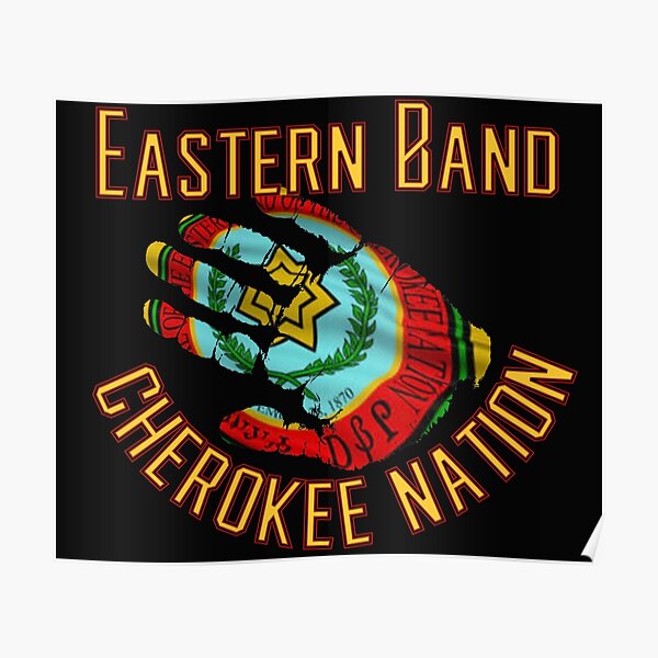 "Eastern Band Cherokee Nation Handprint Flag" Poster for Sale by