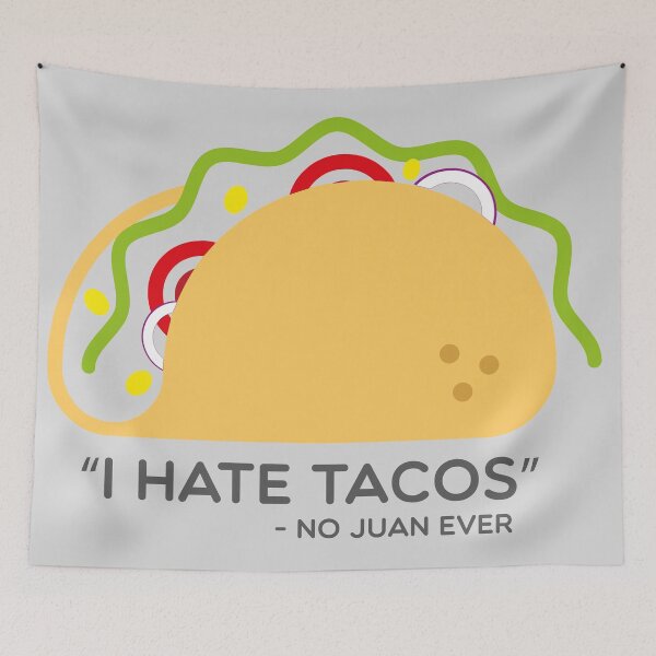 Item preview, Funny merch I hate tacos no juan ever tacos neon sign mexican street food merch designed and sold by T-Mex.