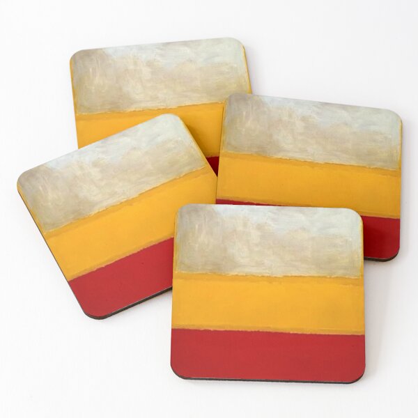 Aperçu de l'œuvre N°13 blanc rouge sur jaune par le célèbre artiste mark rothko créée et vendue par Golido.