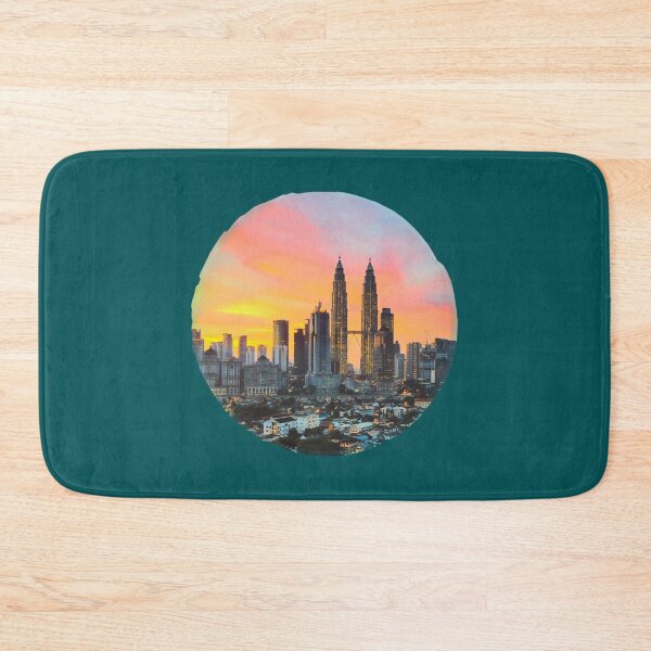 Item preview, KLCC over a Malaysian sunset   designed and sold by rostudios.