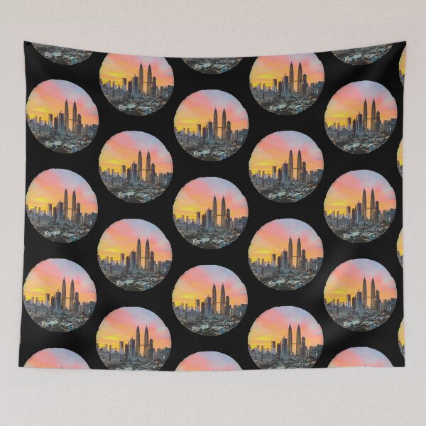 Item preview, KLCC over a Malaysian sunset   designed and sold by rostudios.