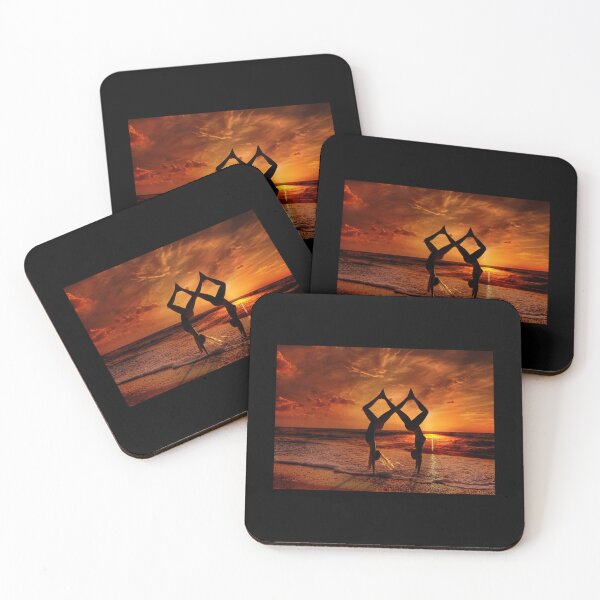Item preview, Twin stunts on the beach at a beautiful sunset   designed and sold by rostudios.