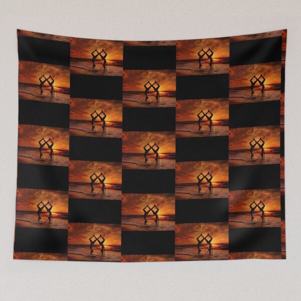 Item preview, Twin stunts on the beach at a beautiful sunset   designed and sold by rostudios.