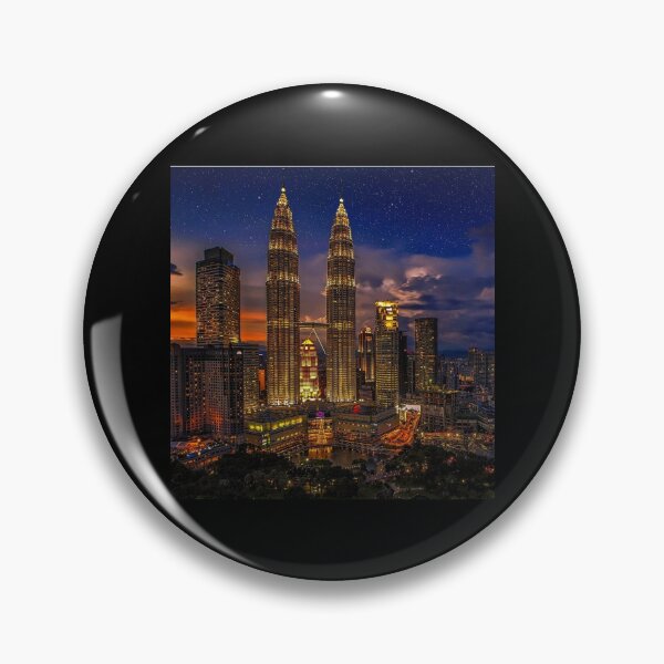 Item preview, Kuala Lumpur Petronas Twin Towers Chiffon Top designed and sold by rostudios.
