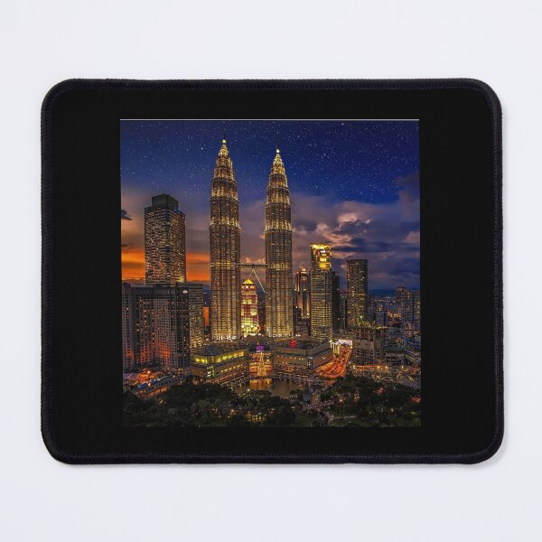 Item preview, Kuala Lumpur Petronas Twin Towers Chiffon Top designed and sold by rostudios.