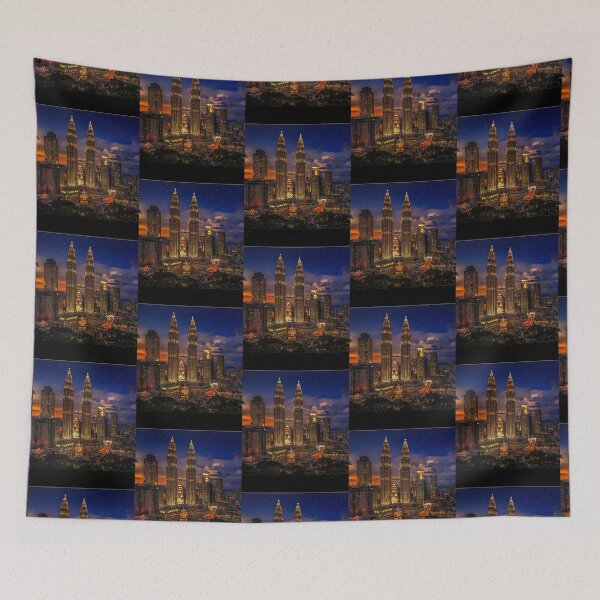 Item preview, Kuala Lumpur Petronas Twin Towers Chiffon Top designed and sold by rostudios.