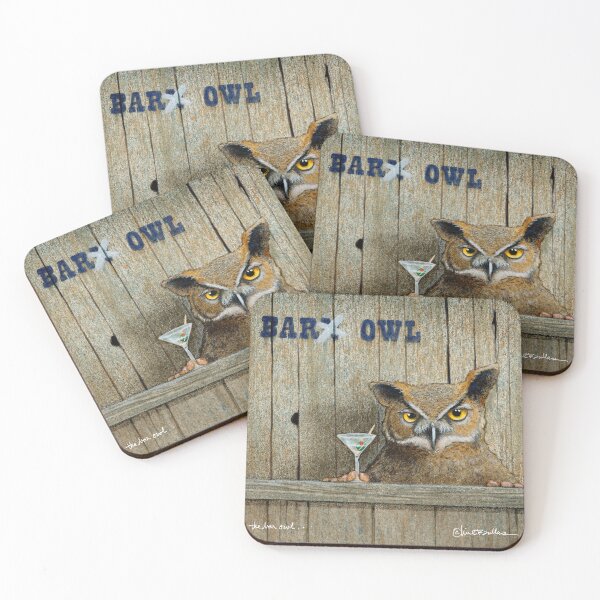 Item preview, bar owl... designed and sold by Will Bullas Studio.