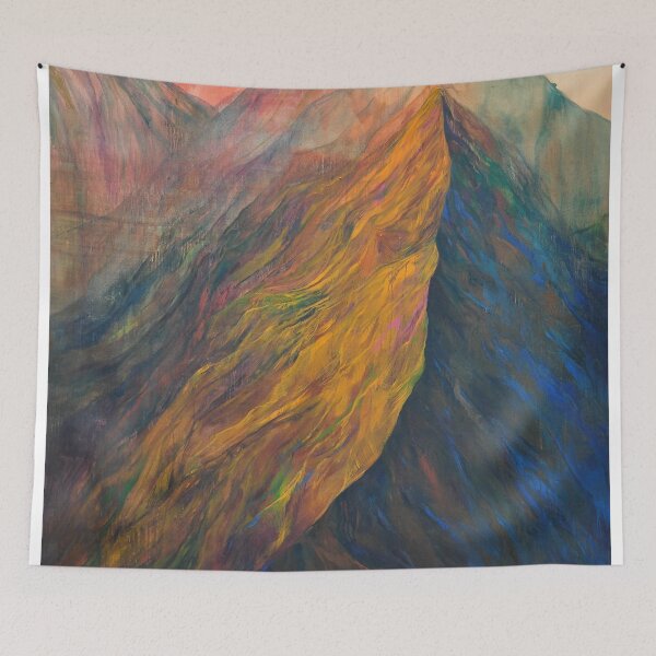 Item preview, Abstract style art mountain painting - colorful design - decoration and gift for mummy designed and sold by THASSON.