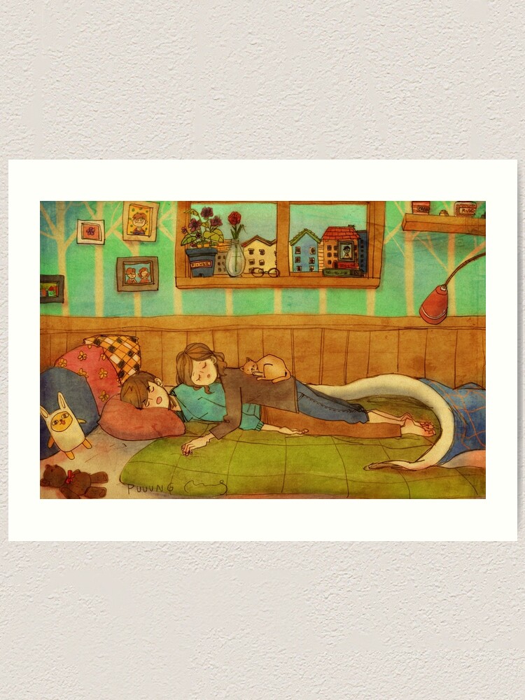 Alternate view of Soft and cozy Art Print