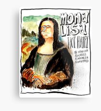 Mona Lisa - Not Happy Metal Print