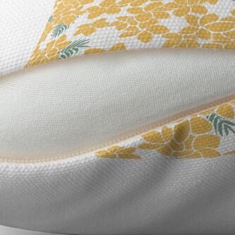Thumbnail 2 of 3, Throw Pillow, Gold Plumeria Pattern designed and sold by DeafAngel1080.