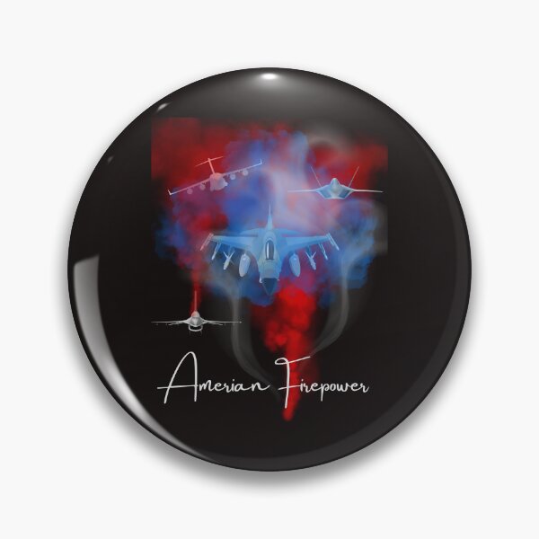 Item preview, American firepower, aviation , US military , red white and blue tee shirt  designed and sold by Kim  Loftis.