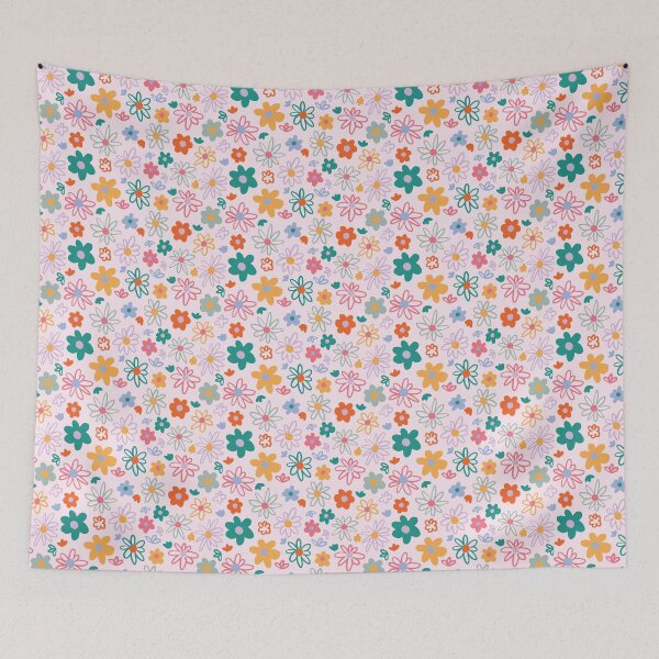 Item preview, Whimsical Flower Doodle Pattern designed and sold by Laura Jane Kirton.