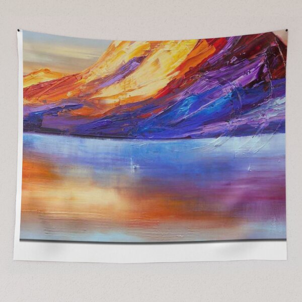Item preview, Abstract style art mountain in sunset light painting - colorful design - decoration and gift for mummy designed and sold by THASSON.