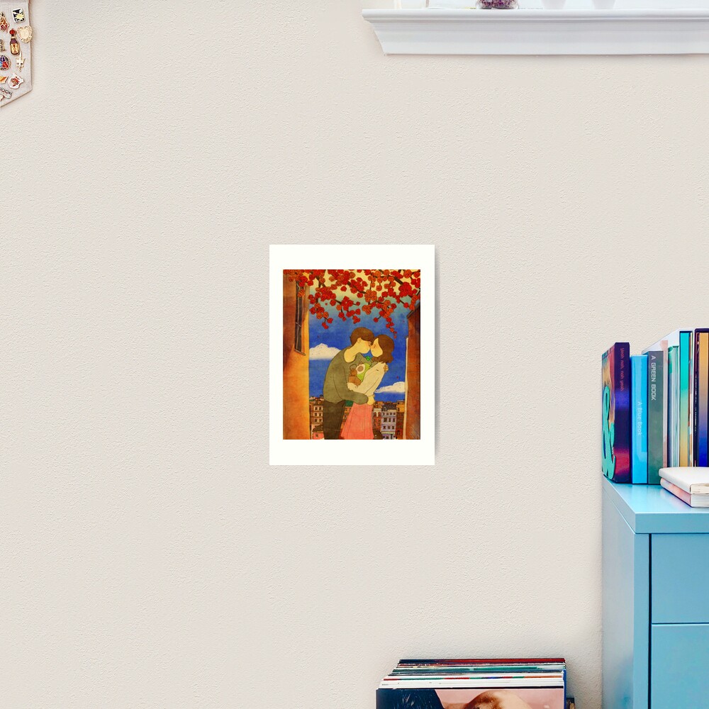 Beneath the flowers Art Print