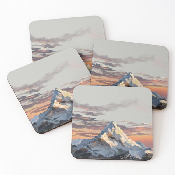 Item preview, Abstract style art of white mountain painting - colorful design - decoration and gift for mummy designed and sold by THASSON.