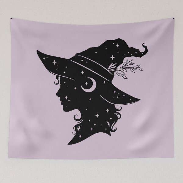 Item preview, black witches silhouette designed and sold by Manitou Mercantile.