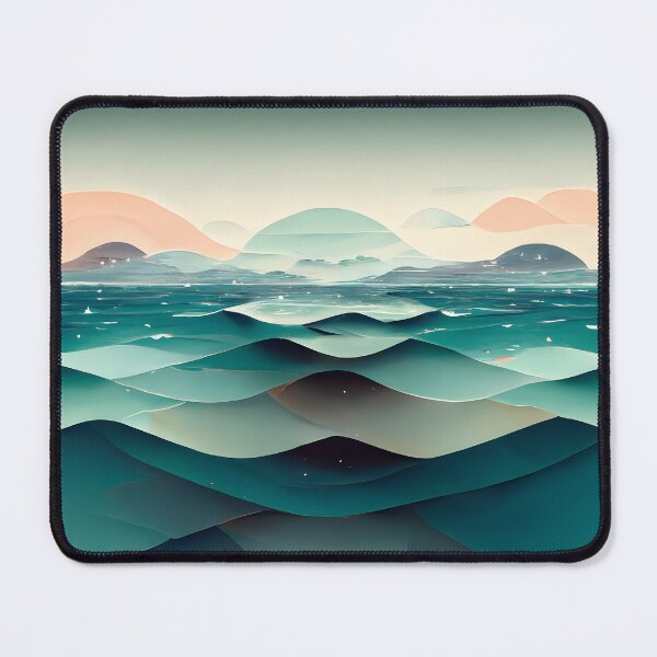 Item preview, Abstract Waves Sparkling Ocean Water designed and sold by MythicPrompts.