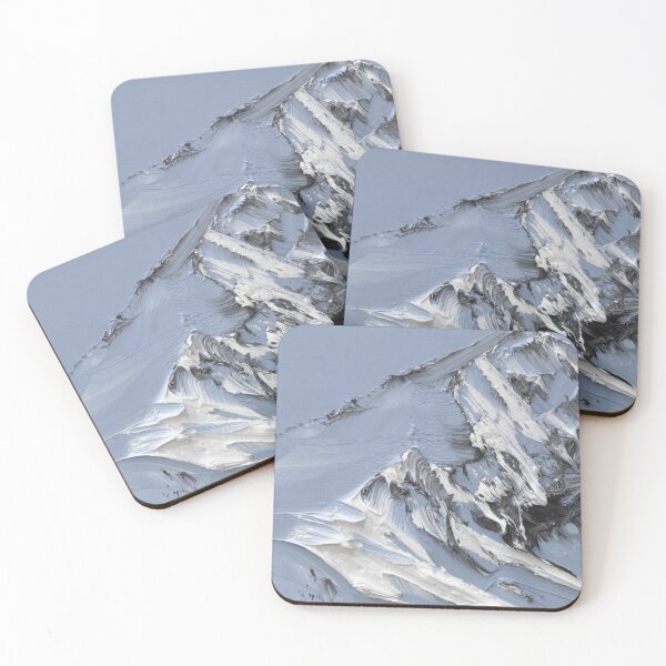 Item preview, Abstract style art of white mountain painting - colorful design - decoration and gift for mummy designed and sold by THASSON.