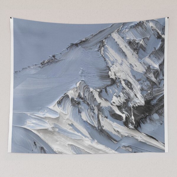 Item preview, Abstract style art of white mountain painting - colorful design - decoration and gift for mummy designed and sold by THASSON.