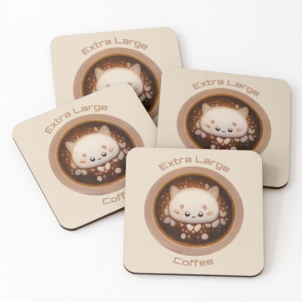 Item preview, Extra Large Coffee Cute Kawaii designed and sold by MattsMultiverse.