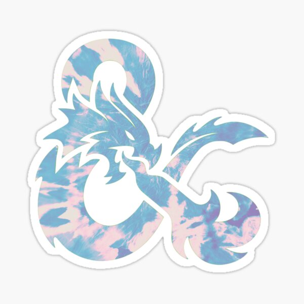 Item preview, D&D Logo Pastel Tie-Dye designed and sold by ANA Stickers.