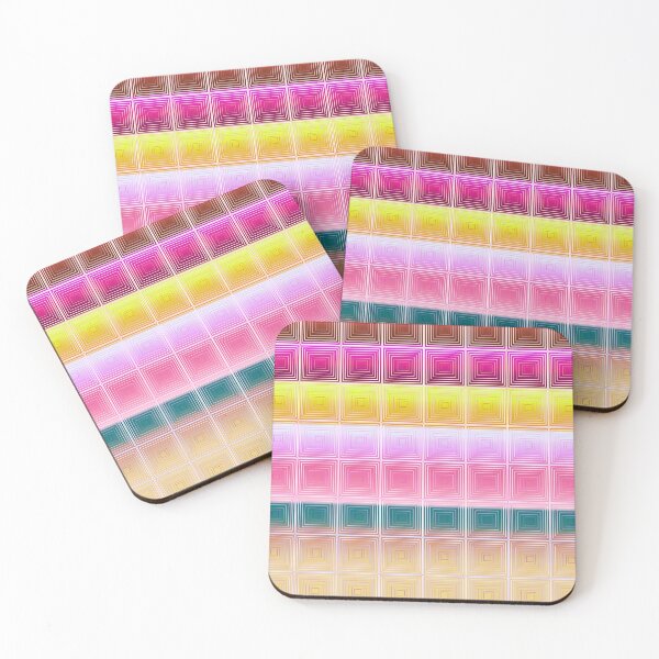 Item preview, Cute Vintage Ornamental Square Geometric  Pattern with Multicolored Gradient for For Pupils, Students, Teachers, and Lecturers Who Love the Geometrical Patterns and Gradient Colors  designed and sold by IraNiva.