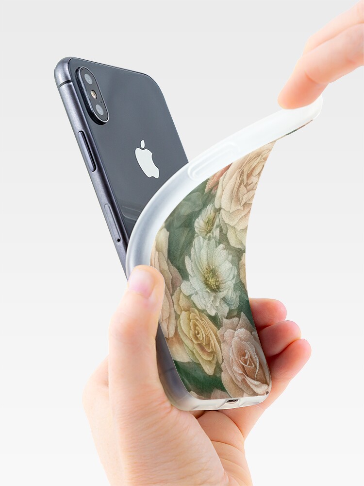 Alternate view of Rose floral pattern iPhone Case & Cover