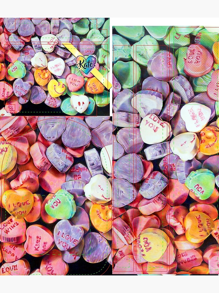 Thumbnail 3 of 3, Backpack, Candy Hearts designed and sold by KateWOart.