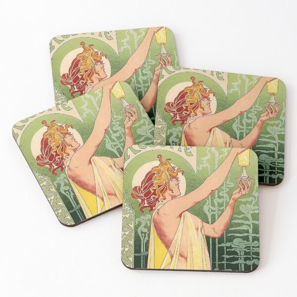 Artikelvorschau, Alphonse Mucha, Absinthe Robette Vintage Alkohol Kunst Anzeige entworfen und verkauft von Olivia-One.