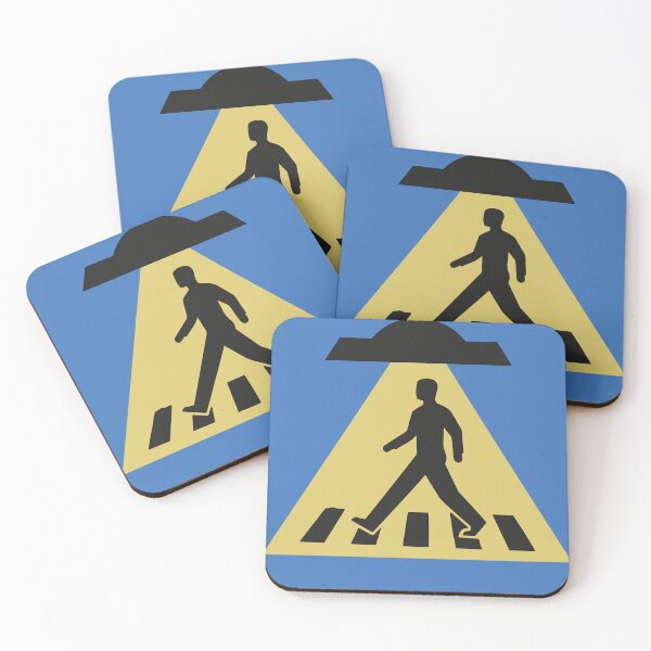 Item preview, UFO pedestrian crossing sign designed and sold by ThatBanana.