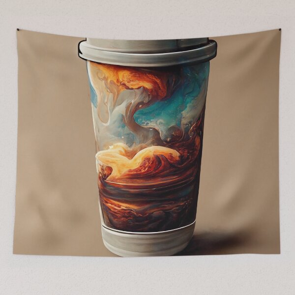 Item preview, Extra Large Coffee Experimental Colorful Cup No Text designed and sold by MattsMultiverse.