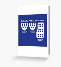 Subaru Pedal Diagram Merchandise Greeting Card