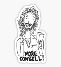 More cowbell - black image Sticker