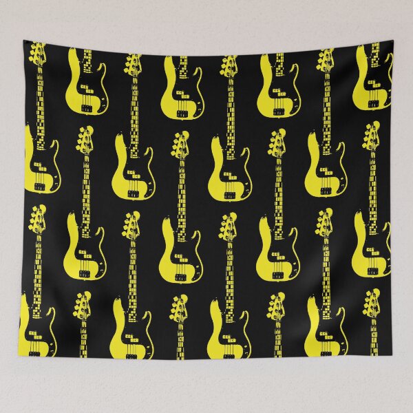 Item preview, Bass Guitar Cutout - Yellow designed and sold by QuarterMoon.