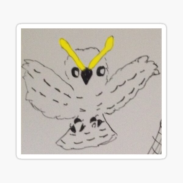 White Owl Sticker