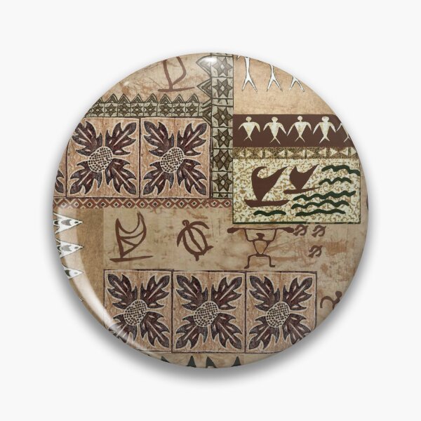Item preview, Hawaiian Sailing Canoe and Petroglyph Tapa designed and sold by J Marielle Designs.