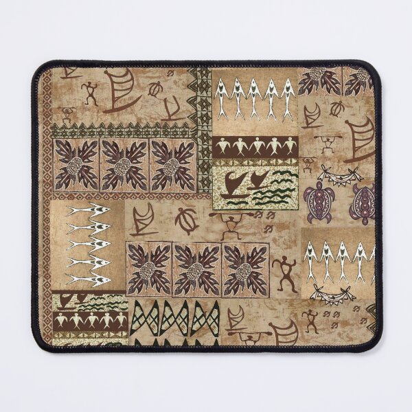 Item preview, Hawaiian Sailing Canoe and Petroglyph Tapa designed and sold by J Marielle Designs.
